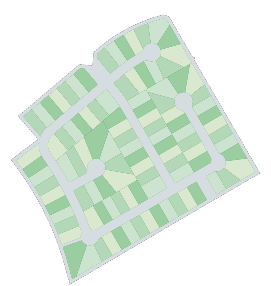 Schertz G_0449_1 site layout with residential lots and internal roads